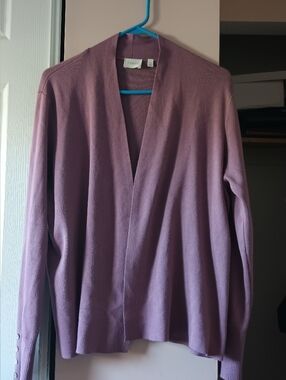 Cyrus Mauve Open-Front Cardigan